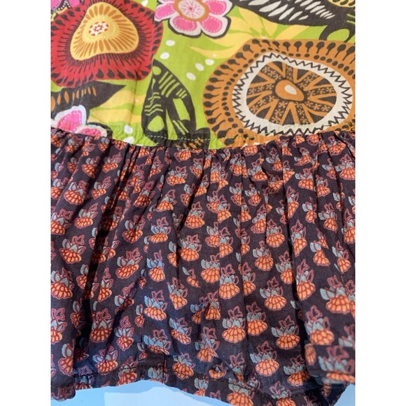 Pier 1 Imports Full Apron Multicolor Boho Floral Print Tie Waist Scoop Neck - Picture 6 of 7